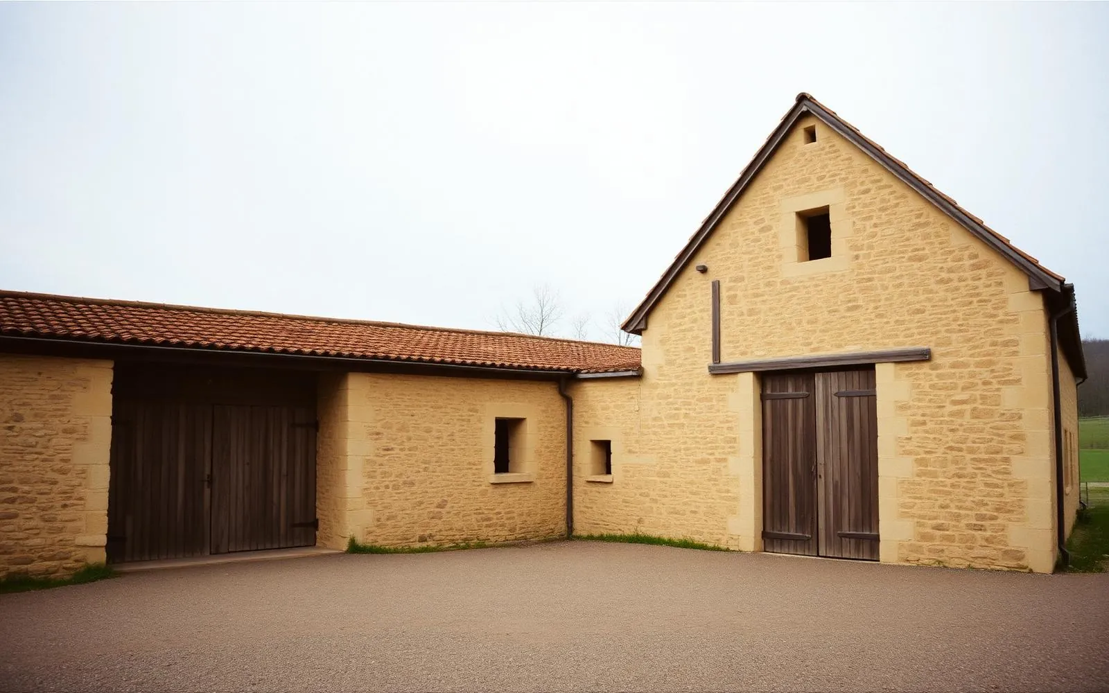 Ferme en pierre dorée et grange à Brindas, dans les Monts du Lyonnais